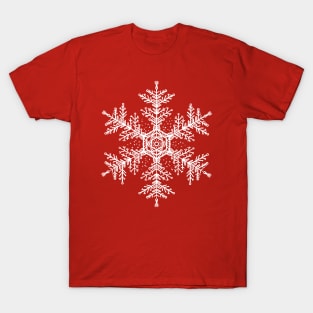 Christmas white snowflake illustration. Hand-drawn macrame snowflakes trendy illustration. T-Shirt